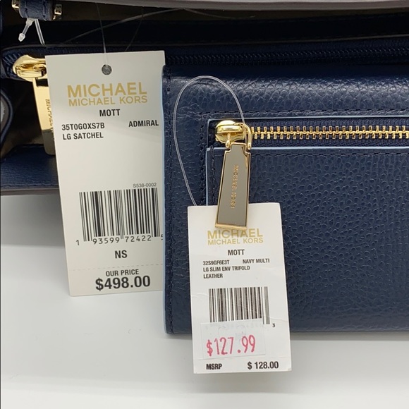 MICHAEL KORS MOTT LG SATCHEL CROSSBODY & WALLET - Picture 16 of 16